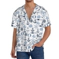 thumbnail image 1 of Sikiie Dock Rudder Men's Wrinkle Free Untucked Cuban Shirt Business Casual Button Down Shirts Short Sleeve Shirt3X-Large, 1 of 5