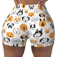 thumbnail image 1 of Sikiie Dog Faces Print Workout Shorts Women Scrunch Butt Gym Shorts Seamless High Waist Tummy Control Yoga Biker Athletic Shorts, 1 of 5