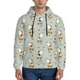 thumbnail image 1 of Sikiie Dog Riding Skateboard Men's Hoodie, Essentials Hoodie, Sweatshirt, Pullover Hooded Sweatshirt for Men-Small, 1 of 7
