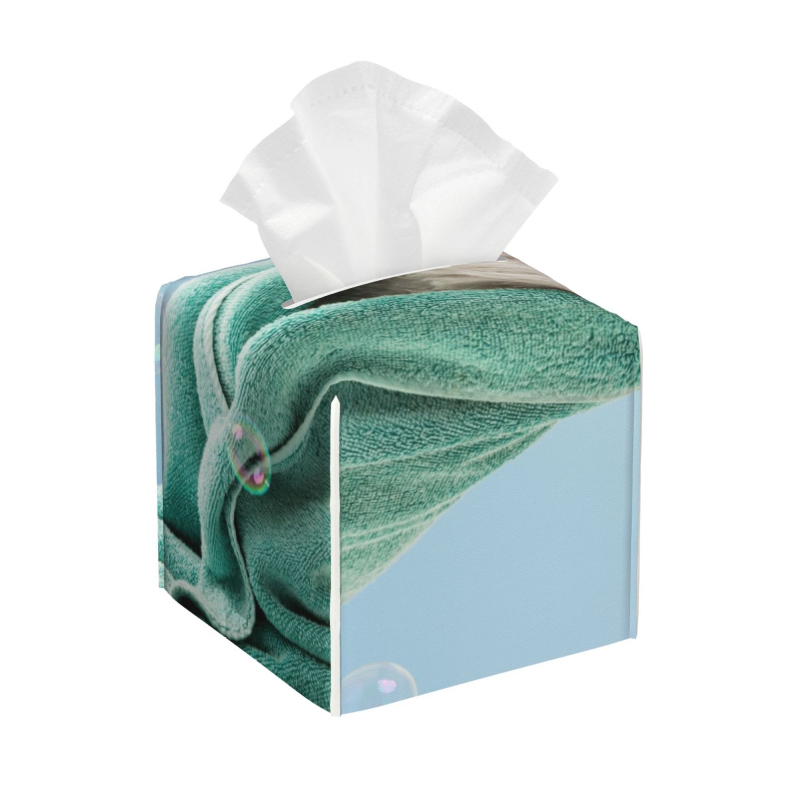Sikiie Dog Wrapped in Towel Leather Tissue Box Cover Square, tissue box ...