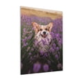 thumbnail image 1 of Sikiie Dog in Lavender Flowers Print Canvas Decorative Hanging Painting, Anti-shrinkage Hanging Frame, Suitable for Home, Office Wall Decorations, 1 of 6