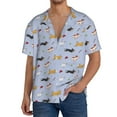 thumbnail image 1 of Sikiie Dogs Are Running Men's Wrinkle Free Untucked Cuban Shirt Business Casual Button Down Shirts Short Sleeve ShirtX-Large, 1 of 5