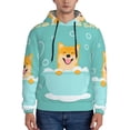 thumbnail image 1 of Sikiie Dogs Loves Bath Men's Hoodie, Essentials Hoodie, Sweatshirt, Pullover Hooded Sweatshirt for Men-Large, 1 of 7