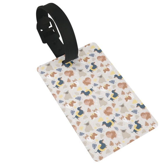 Sikiie Dogs Luggage Tags Privacy Cover ID Label Suitcase Tags Identifiers For School Bags,Suitcases