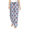 thumbnail image 1 of Sikiie Donut with the USA Fag Women’s Ultra-Soft Comfy Lounge Pants Sleepwear Comfy Lounge Pants Drawstring Sleep Bottoms with PocketsX-Large, 1 of 6