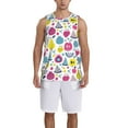 thumbnail image 1 of Sikiie Doodle Fruits Basketball Jersey Reversible Men's Mesh Athletic Sports Shirts Training Practice S-4XL3X-Large, 1 of 6