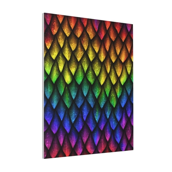 Sikiie Dragon Scales Print Canvas Decorative Hanging Painting, Anti-shrinkage Hanging Frame, Suitable for Home, Office Wall Decorations