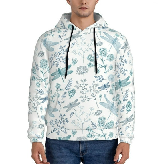 Sikiie Dragonfly Men's Hoodie, Essentials Hoodie, Sweatshirt, Pullover Hooded Sweatshirt for Men-X-Large