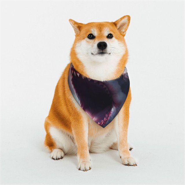 Sikiie Dramatic Shark Attack Dog BandanasDog Scarf Bib Kerchief Breed