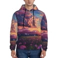thumbnail image 1 of Sikiie Dreamy Dandelion Sunset Men's Hoodie, Essentials Hoodie, Sweatshirt, Pullover Hooded Sweatshirt for Men-Small, 1 of 7