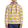 thumbnail image 1 of Sikiie Ducks And Pink Heart Men's Hoodie, Essentials Hoodie, Sweatshirt, Pullover Hooded Sweatshirt for Men-XX-Large, 1 of 7