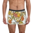 thumbnail image 1 of Sikiie Ducks and Flowers Print Men's Boxer Briefs, Elastic Waistband Boxer Briefs Leggings-XX-Large, 1 of 5