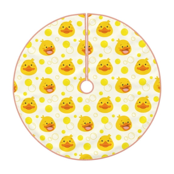 Sikiie Ducky Cartoon Christmas Tree Skirt, Christmas Tree Decorations, Christmas Decor, Tree Mat Decoration(30-48IN)-48"