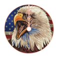 thumbnail image 1 of Sikiie Eagle With USA Flags Nativity Christmas Tree Skirt, Jesus Christian Winter Holiday Tree Mat Decoration(30-48IN)30", 1 of 6