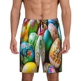 thumbnail image 1 of Sikiie Easter Eggs Print Mens Pajama Shorts, Lounge Pant, Men's shorts，Sleep Pj Shorts for Men-Medium, 1 of 6
