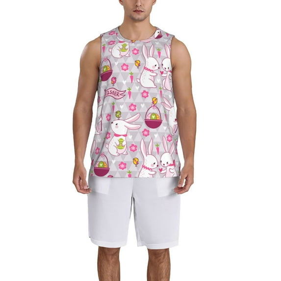 Sikiie Easter Rabbit Basketball Jersey Reversible Men's Mesh Athletic Sports Shirts Training Practice S-4XLLarge