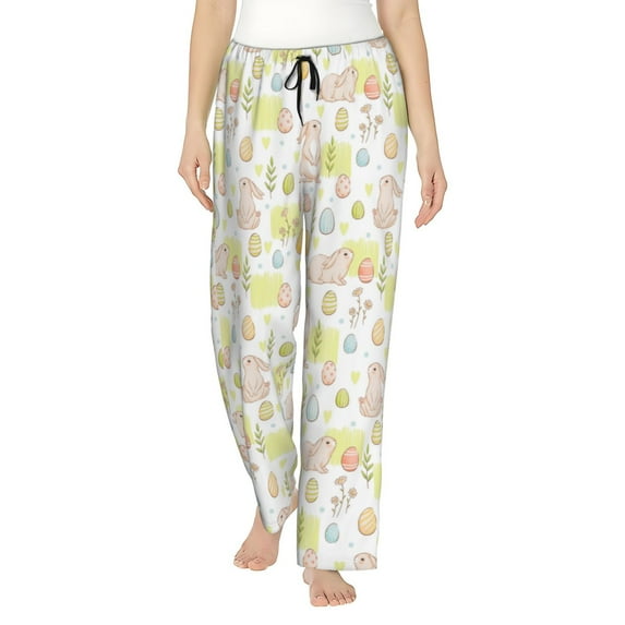 Sikiie Easter Rabbit Women’s Ultra-Soft Comfy Lounge Pants Sleepwear Comfy Lounge Pants Drawstring Sleep Bottoms with PocketsSmall