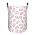 thumbnail image 1 of Sikiie Easter bunny footprint Print Round Dirty Clothes Basket, Waterproof Standing Foldable Storage Basket, for Laundry Room, Bedroom, Bathroom Storage-Medium, 1 of 6