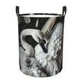 thumbnail image 1 of Sikiie Elegant Swans Black Background Print Round Dirty Clothes Basket, Waterproof Standing Foldable Storage Basket, for Laundry Room, Bedroom, Bathroom Storage-Medium, 1 of 6