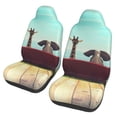 thumbnail image 1 of Sikiie Elehpant And A Giraffe Looking At The Sea Car Seat Protector 2 Pack Car Seat Cushion Mat, Car Seat Covers for SUV, Truck, Van, 1 of 7