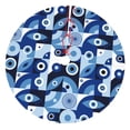 thumbnail image 1 of Sikiie Evil Eye 30-48 inches {designName} Print Christmas Tree Skirt Snowman Xmas Tree Skirt with Edge Christmas Decorations for Holiday Party30", 1 of 7