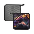 thumbnail image 1 of Sikiie Explosive Fluid Splash Art Pot Holders Kitchen Insulation Mats Heat Resistant Pot-Holder Oven Anti-Scald Pads for Cooking Baking, 7.1*7.1inch, 1 of 8
