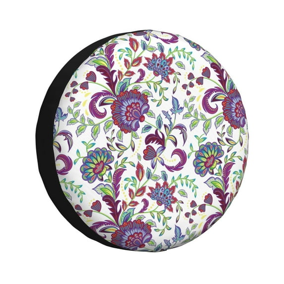 Sikiie Fairy Flower PVC Leather Spare Tire Wheel Cover Spare Tire Cover, for Car Truck SUV Camper Trailer Universal Fit(14-17in)-15 inch