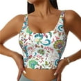 thumbnail image 1 of Sikiie Fairy Flower Print Strappy Sports Bra for Women Padded Push Up Sports Bra Athletic Running Sports Bra Workout Bra Yoga Bra, 1 of 5