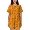 thumbnail image 1 of Sikiie Fall Cute Simple Scarecrow Womens Pajama Sets Short Sleeve Top With Pants Sleepwear 2 Piece Lounge Set-Medium, 1 of 6