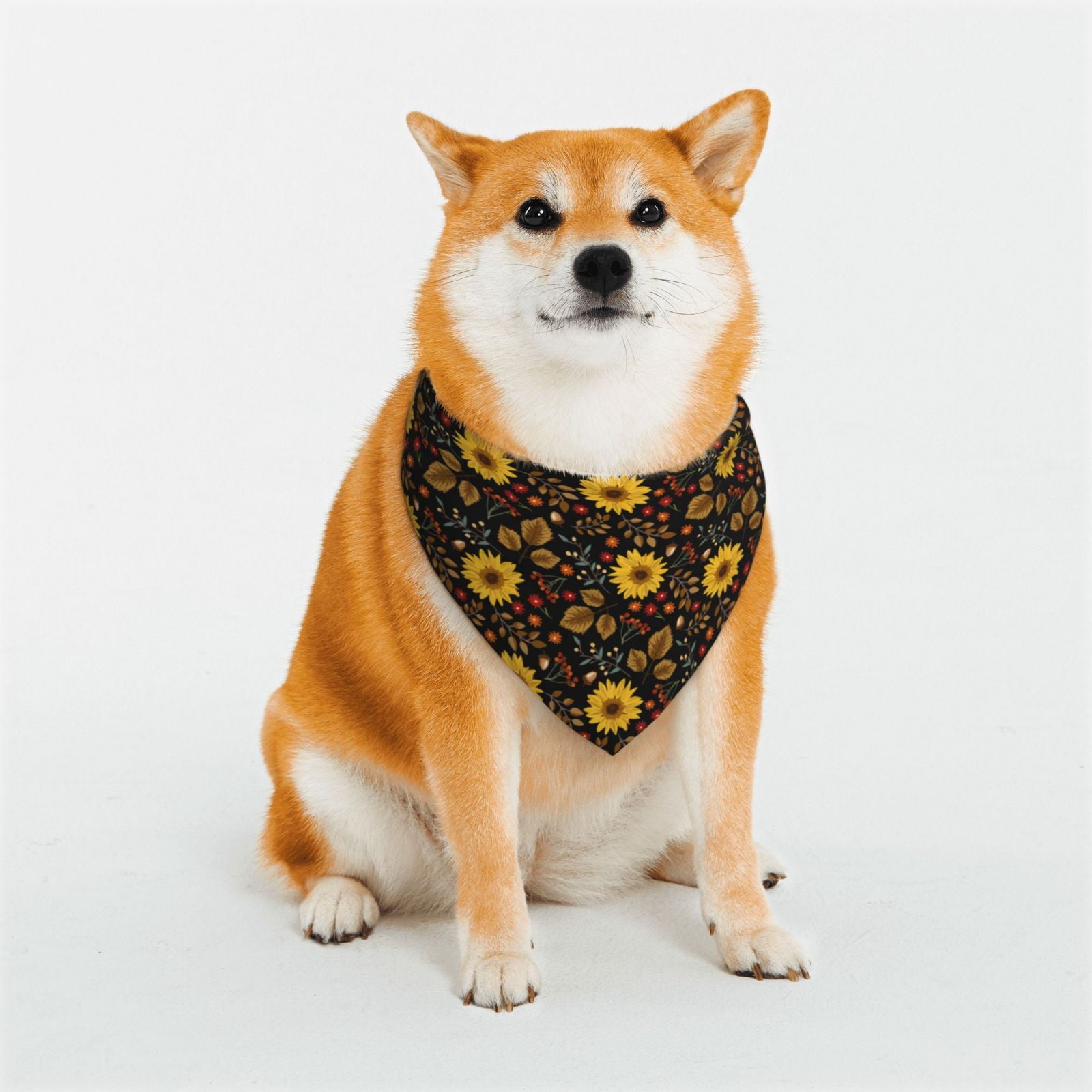 Sikiie Fall Daisy Leaf Dog BandanasDog Scarf Bib Kerchief Breed for
