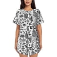 thumbnail image 1 of Sikiie Fall Forest Womens Pajama Sets Short Sleeve Top With Pants Sleepwear 2 Piece Lounge SetX-Large, 1 of 6