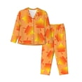 thumbnail image 1 of Sikiie Fall Maple Leaves Pajamas for Women Set, Womens Pajama Sets, Lounge Sets for Women, 2pjs for Women-Large, 1 of 7