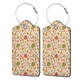 thumbnail image 1 of Sikiie Fall Pumpkin Luggage Tag for Suitcase Leather Baggage Tag with Stainless Steel Loop Privacy Cover for Women Men Girls-, 1 of 5