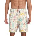 thumbnail image 1 of Sikiie Fall Rabbit Mens Pajama Shorts, Lightweight Lounge Pant with Pockets Soft Sleep Pj Shorts for MenLarge, 1 of 6