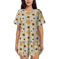 thumbnail image 1 of Sikiie Fall Thanksgiving Day Womens Pajama Sets Short Sleeve Top With Pants Sleepwear 2 Piece Lounge Set-4X-Large, 1 of 6