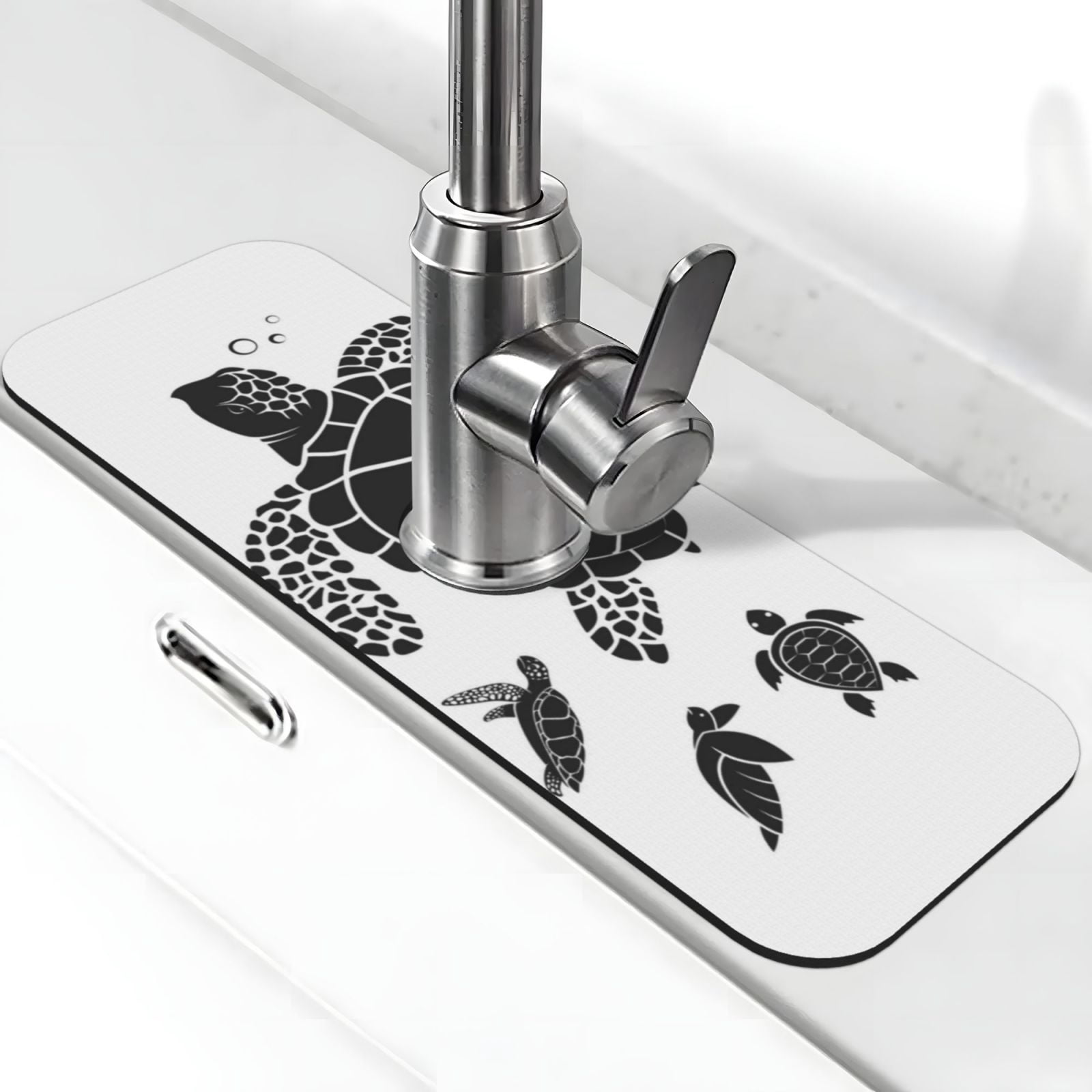 Sikiie Family Of Sea Turtles Splash Guard for Sink Faucet-1 PC Super ...
