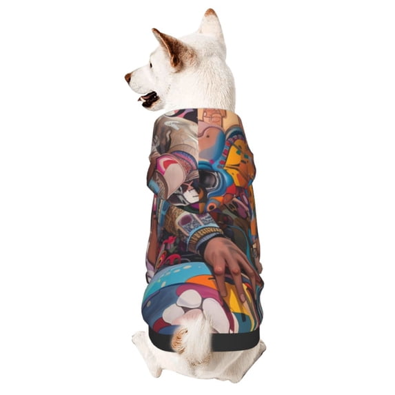Sikiie Fantasy Colorful Beast Dog Hoodie,Dog Clothes,Dog Sweatshirt ,Dog Shirt, Dog Clothes for Puppy Kitten Small Dogs Cats-X-Large