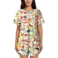 thumbnail image 1 of Sikiie Farm Womens Pajama Sets Short Sleeve Top With Pants Sleepwear 2 Piece Lounge SetXX-Large, 1 of 6