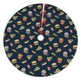 thumbnail image 1 of Sikiie Fastfood 30-48 inches {designName} Print Christmas Tree Skirt Snowman Xmas Tree Skirt with Edge Christmas Decorations for Holiday Party-30", 1 of 7