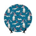 thumbnail image 1 of Sikiie Festive Dachshund Fun Bone China Decorative Plate Personality Ceramic Dinner Plate Crafts Decorative Ceramic Decorative Plate -6in, 1 of 6