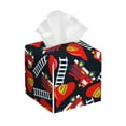 thumbnail image 1 of Sikiie Fire Rescue With Red Helmet And Truck Leather Tissue Box Cover Square, tissue box holder, Tissue Box with Bottom Belt-5.2”x5.2”x5.2”, 1 of 7
