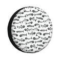 thumbnail image 1 of Sikiie Fish Bones PVC Leather Spare Tire Wheel Cover Spare Tire Cover, for Car Truck SUV Camper Trailer Universal Fit(14-17in)-17 inch, 1 of 6