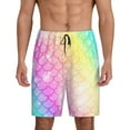 thumbnail image 1 of Sikiie Fish Scale Mens Pajama Shorts, Lightweight Lounge Pant with Pockets Soft Sleep Pj Shorts for Men3X-Large, 1 of 6