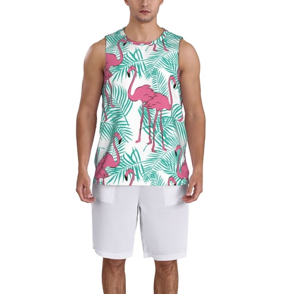 Sikiie Flamingo Basketball Jersey Reversible Men's Mesh Athletic Sports Shirts Training Practice S-4XLMedium