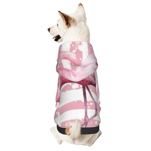 Sikiie Flamingo Dog Hoodie,Dog Clothes,Dog Sweatshirt ,Dog Shirt, Dog Clothes for Puppy Kitten Small Dogs Cats-Small