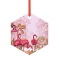 thumbnail image 1 of Sikiie Flamingos In The Tropical Forest Acrylic Christmas Ornament Pendant Christmas Ornaments Hanging Ornament for Christmas Winter New Year Party -Hexagon, 1 of 7