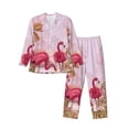 thumbnail image 1 of Sikiie Flamingos In The Tropical Forest Mens Pajama Set, Soft Warm Long Sleeve Sleepwear, Cozy Button-Down Pjs for Men-Large, 1 of 7
