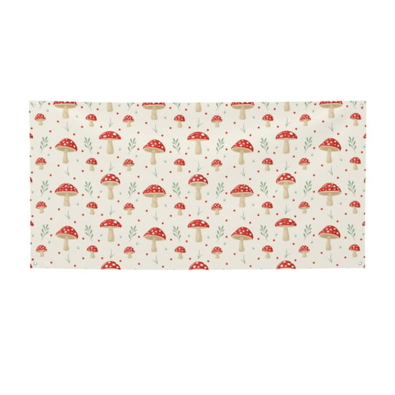 Sikiie Flat Mushrooms Custom Banners and Signs Customize Outdoor, Personalized Banner with Logo Text for Party Birthday, Customized Banner Decoration-Small