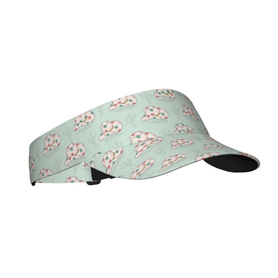 Sikiie Flora Daisy Cactus Sun Visor Hat Adjustable Velcro Golf Visor Sports Sunscreen Visor Hat for Outdoor Activities