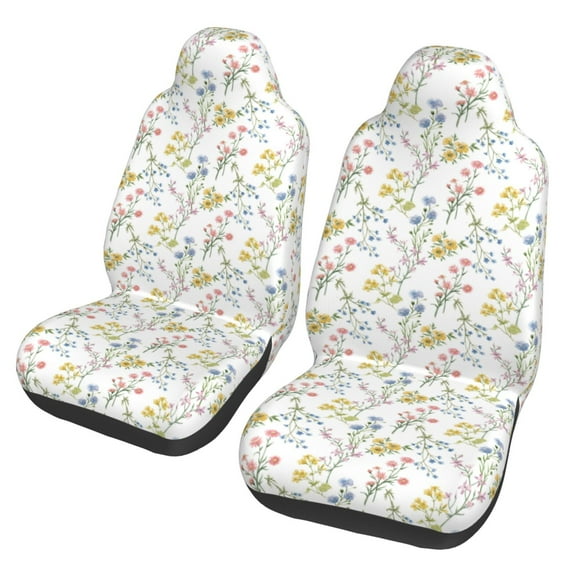 Sikiie Floral Car Seat Protector 2 Pack Car Seat Cushion Mat, Car Seat Covers for SUV, Truck, Van